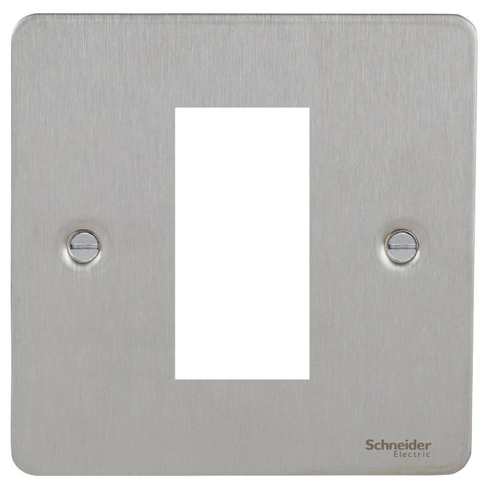 Schneider Ultimate Flat Plate Stainless Steel 1G Euro Plate GU8250SS