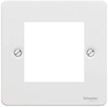 Schneider Ultimate Flat Plate White Metal 2G Euro Plate GU8260PW