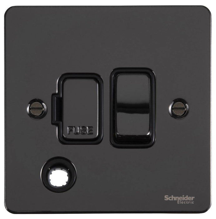Schneider Ultimate Flat Plate Black Nickel 13A DP Switched Spur with Flex GU5213BBN