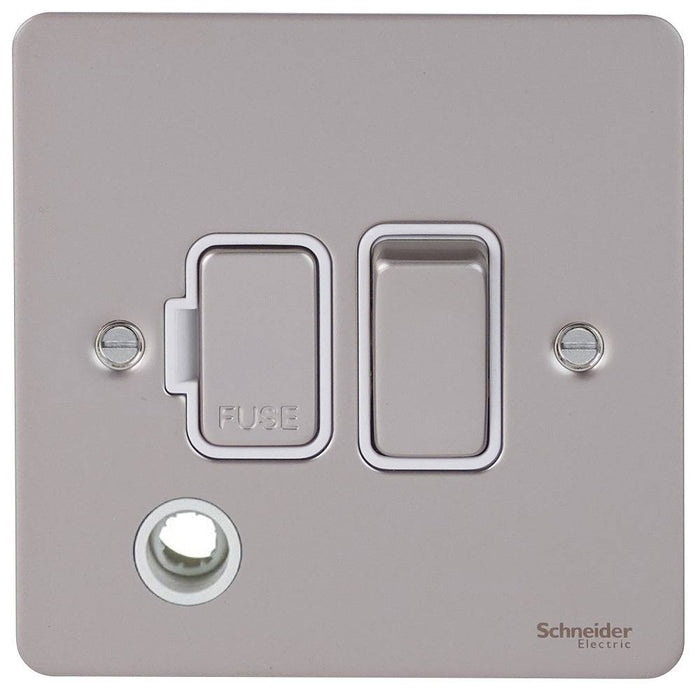 Schneider Ultimate Flat Plate Pearl Nickel 13A DP Switched Spur with Flex GU5213WPN