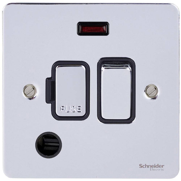 Schneider Ultimate Flat Plate Polished Chrome 13A DP Switched Spur with Neon & Flex GU5214BPC