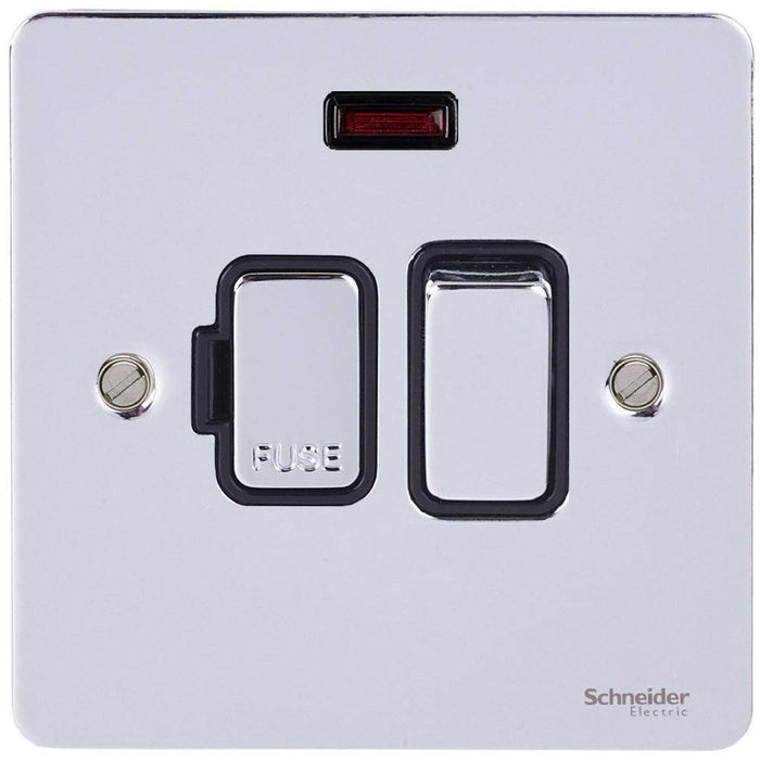 Schneider Ultimate Flat Plate Polished Chrome 13A DP Switched Spur with Neon GU5211BPC