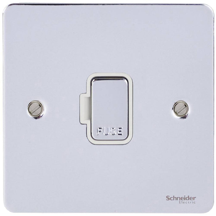 Schneider Ultimate Flat Plate Polished Chrome 13A Unswitched Spur GU5200WPC