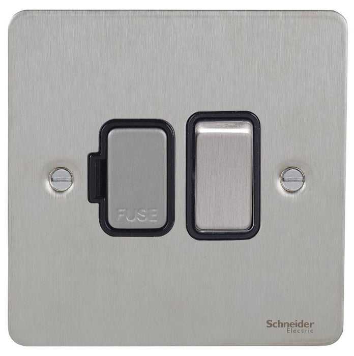 Schneider Ultimate Flat Plate Stainless Steel 13A DP Switched Spur GU5210BSS