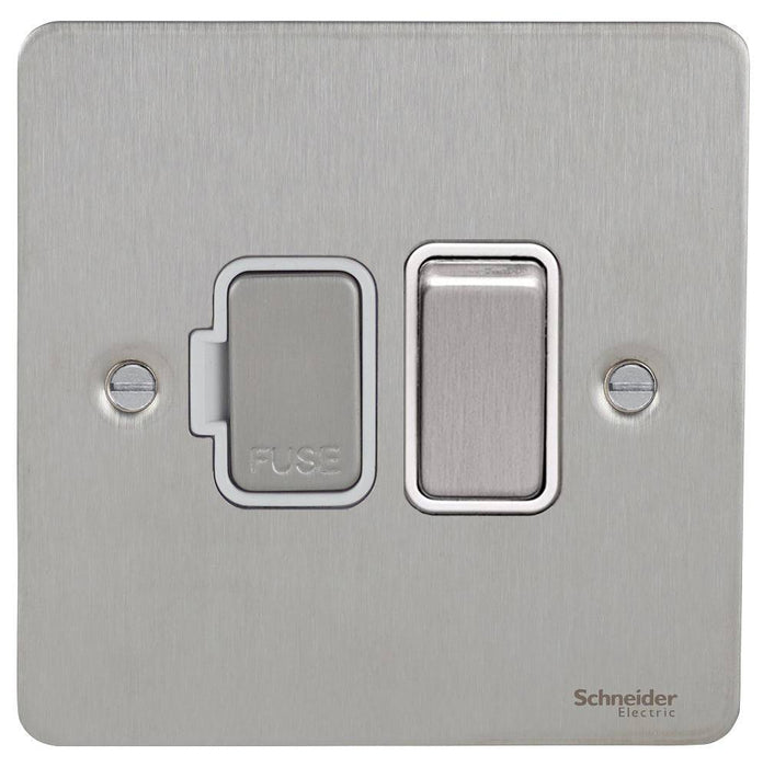 Schneider Ultimate Flat Plate Stainless Steel 13A DP Switched Spur GU5210WSS