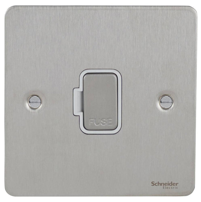 Schneider Ultimate Flat Plate Stainless Steel 13A Unswitched Spur GU5200WSS