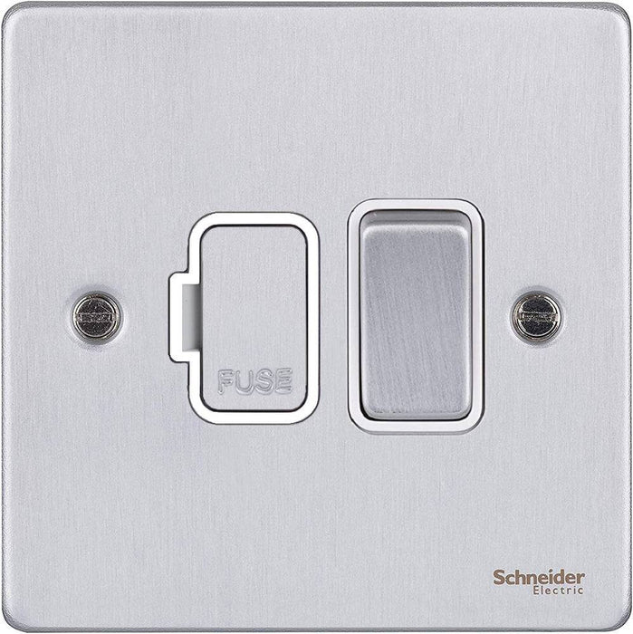 Schneider Ultimate Low Profile Brushed Chrome 13A DP Switched Spur GU5510WBC