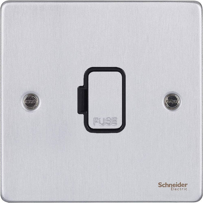 Schneider Ultimate Low Profile Brushed Chrome 13A Unswitched Spur GU5500BBC