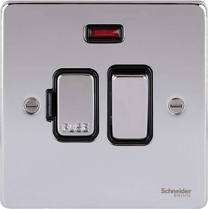 Schneider Ultimate Low Profile Polished Chrome 13A DP Switched Spur With Neon GU5511BPC
