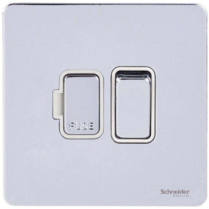 Schneider Ultimate Screwless Polished Chrome 13A Switched Spur GU5410WPC