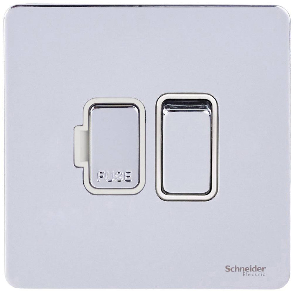 Schneider Ultimate Screwless Polished Chrome 13A Switched Spur ...