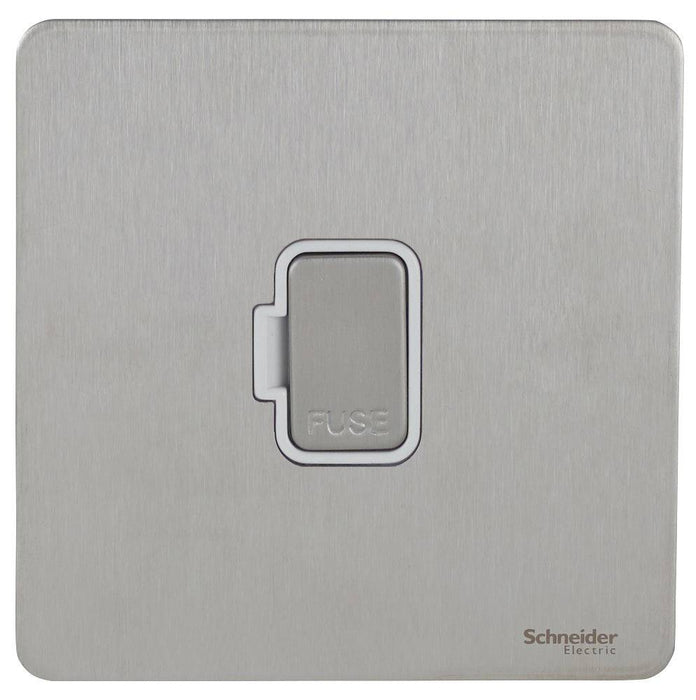 Schneider Ultimate Screwless Stainless Steel 13A Unswitched Spur GU5400WSS
