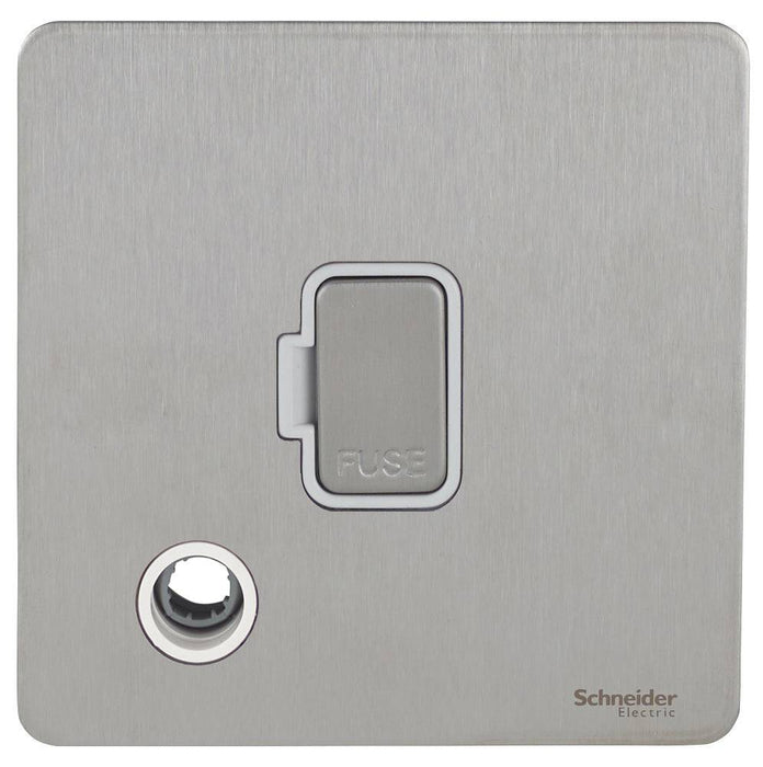 Schneider Ultimate Screwless Stainless Steel 13A Unswitched Spur with Flex GU5403WSS