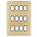 Schneider Lisse Deco Satin Brass 12G Grid Plate GGBL12GBSBAvailable from RS Electrical Supplies