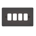 Schneider Ultimate Flat Plate Black Nickel 4G Grid Plate GUG04GBN