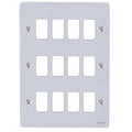 Schneider Ultimate Flat Plate Polished Chrome 12G Grid Plate GUG12GMSAvailable from RS Electrical Supplies