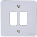 Schneider Ultimate Flat Plate Polished Chrome 2G Grid Plate GUG02GMSAvailable from RS Electrical Supplies