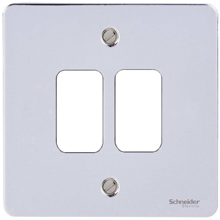 Schneider Ultimate Flat Plate Polished Chrome 2G Grid Plate GUG02GMS