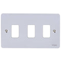 Schneider Ultimate Flat Plate Polished Chrome 3G Grid Plate GUG03GMSAvailable from RS Electrical Supplies