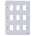 Schneider Ultimate Flat Plate Polished Chrome 9G Grid Plate GUG09GMSAvailable from RS Electrical Supplies