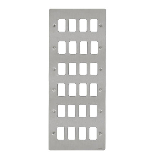 Schneider Ultimate Flat Plate Stainless Steel 24G Grid Plate GUG24GSSAvailable from RS Electrical 