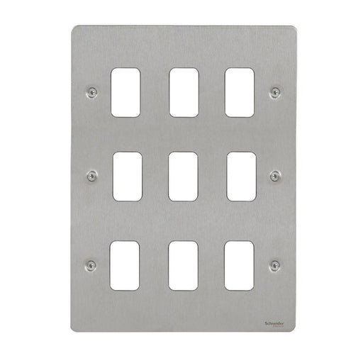 Schneider Ultimate Flat Plate Stainless Steel 9G Grid Plate GUG09GSSAvailable from RS Electrical 
