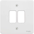 Schneider Ultimate Flat Plate White Metal 2G Grid Plate GUG02GPW
