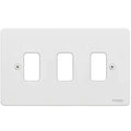 Schneider Ultimate Flat Plate White Metal 3G Grid Plate GUG03GPW