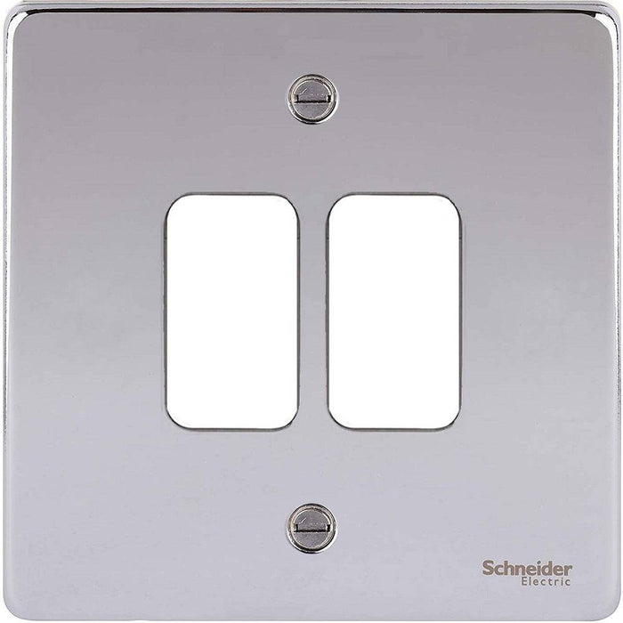 Schneider Ultimate Low Profile Polished Chrome 2G Grid Plate GUGL02PC