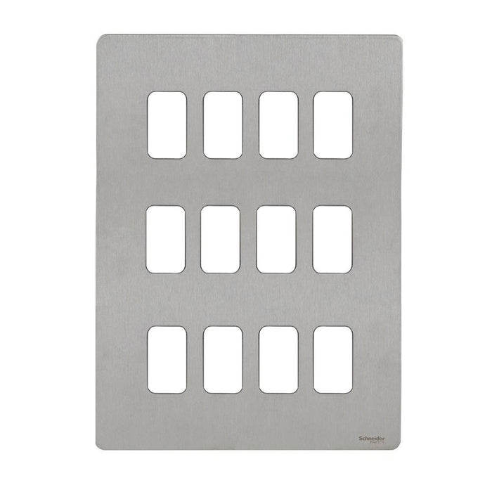 Schneider Ultimate Screwless Stainless Steel 12G Grid Plate GUGS12GSS