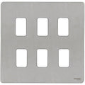 Schneider Ultimate Screwless Stainless Steel 6G Grid Plate GUGS06GSSAvailable from RS Electrical 