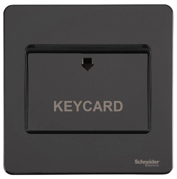 Schneider Ultimate Screwless Black Nickel Hotel Key Card Switch GU1412KBBN
