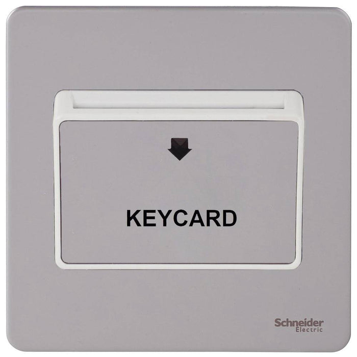 Schneider Ultimate Screwless Pearl Nickel Hotel Key Card Switch GU1412KWPN