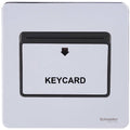 Schneider Ultimate Screwless Polished Chrome Hotel Key Card Switch GU1412KBPCAvailable from RS Electrical Supplies