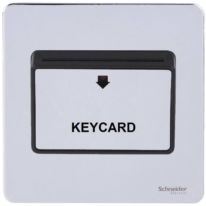 Schneider Ultimate Screwless Polished Chrome Hotel Key Card Switch GU1412KBPC