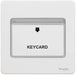 Schneider Ultimate Screwless White Metal Hotel Key Card Switch GU1412KWPW Available from RS Electrical Supplies