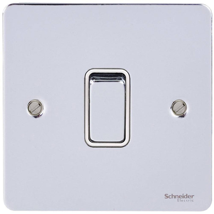 Schneider Ultimate Flat Plate Polished Chrome 1G Intermediate Switch GU1214WPC