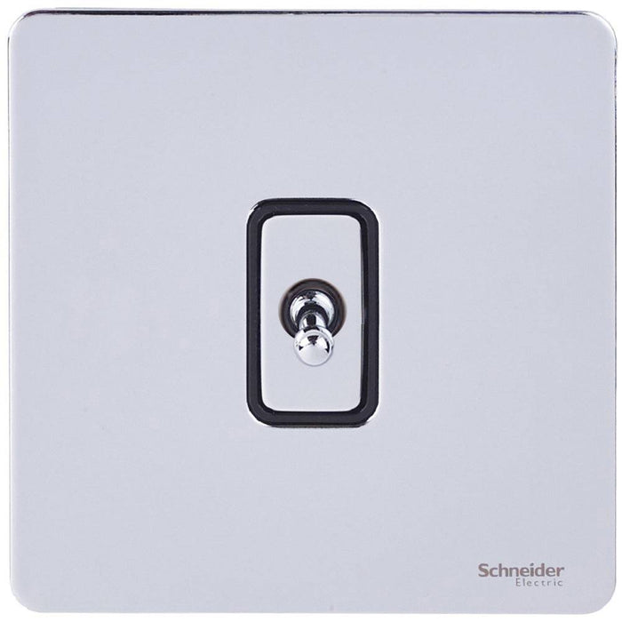Schneider Ultimate Screwless Polished Chrome 1G Intermediate Toggle Switch GU1414TBPC