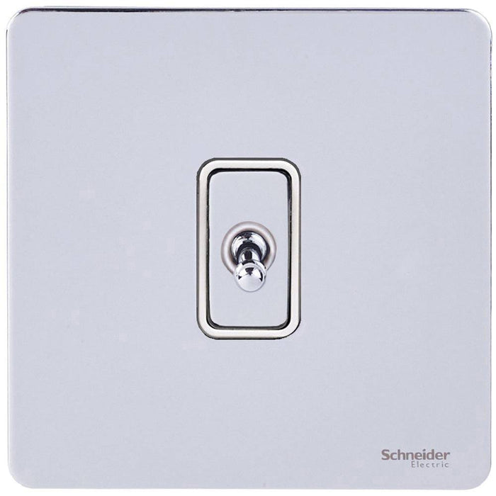 Schneider Ultimate Screwless Polished Chrome 1G Intermediate Toggle Switch GU1414TWPC