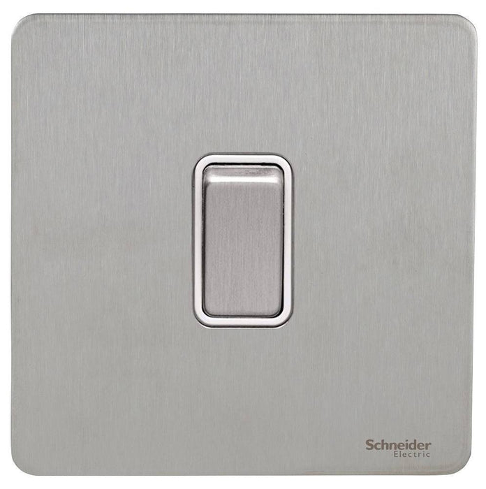 Schneider Ultimate Screwless Stainless Steel 1G Intermediate Switch GU1414WSS