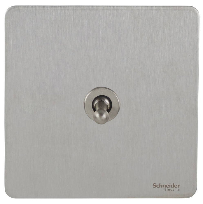 Schneider Ultimate Screwless Stainless Steel 1G Intermediate Toggle Switch GU1414TSS