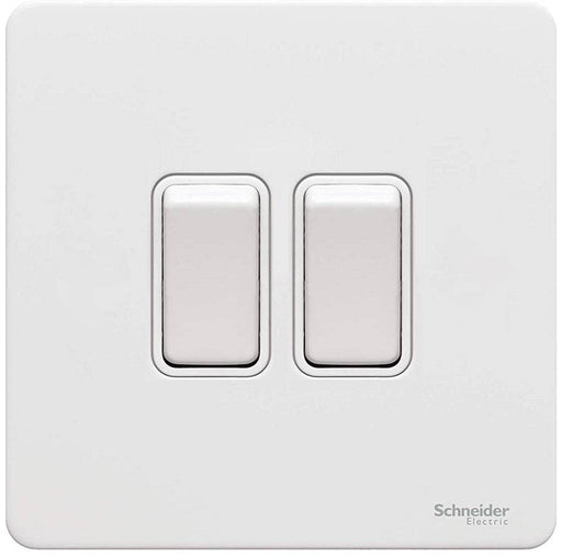 Schneider Ultimate Screwless White Metal 2G Intermediate Switch GU14214WPW Available from RS Electrical Supplies