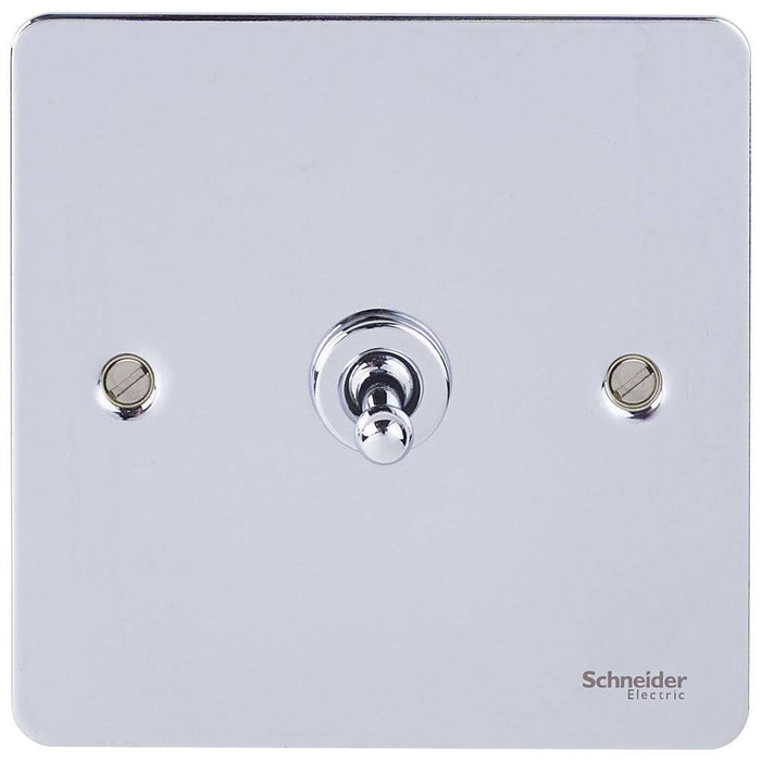 Schneider Ultimate Flat Plate Polished Chrome 1G Toggle Switch GU1212TPC