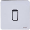 Schneider Ultimate Screwless Polished Chrome 1G 2W Light Switch GU1412BPCAvailable from RS Electrical Supplies