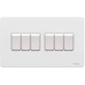 Schneider Ultimate Screwless White Metal 6G 2W Light Switch GU1462WPW