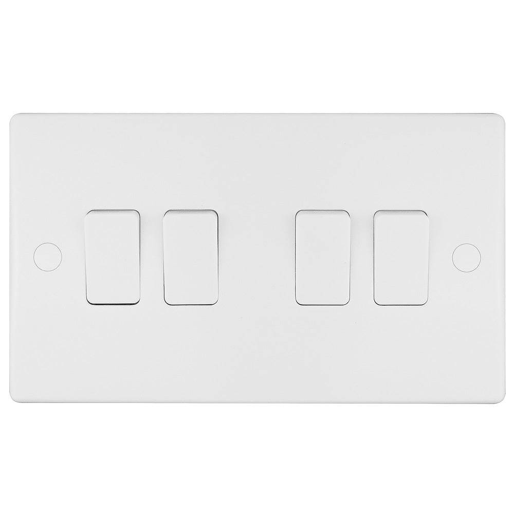 Schneider Ultimate Slimline White 4G 2W Light Switch GU1042 RS