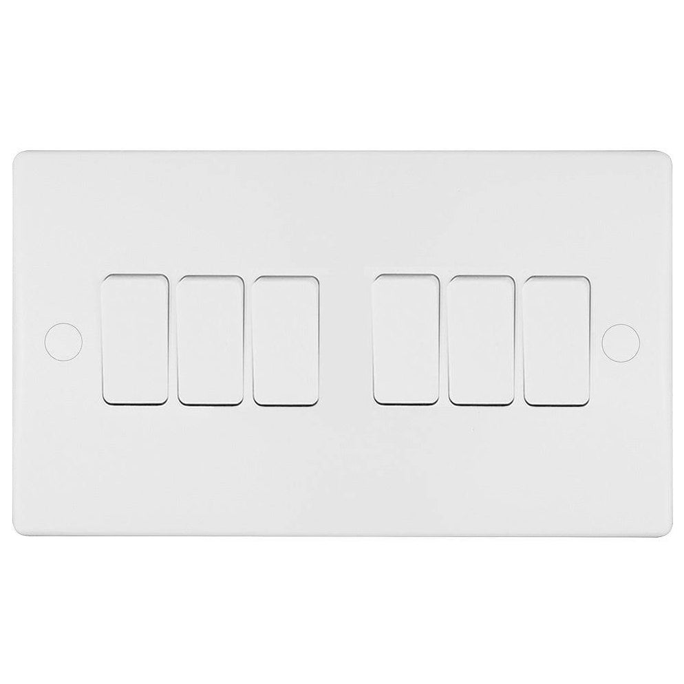 Schneider Ultimate Slimline White 6G 2W Light Switch GU1062 RS