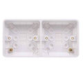 Schneider Lisse White 25mm Dual Pattress GGBL9D25 Available from RS Electrical Supplies