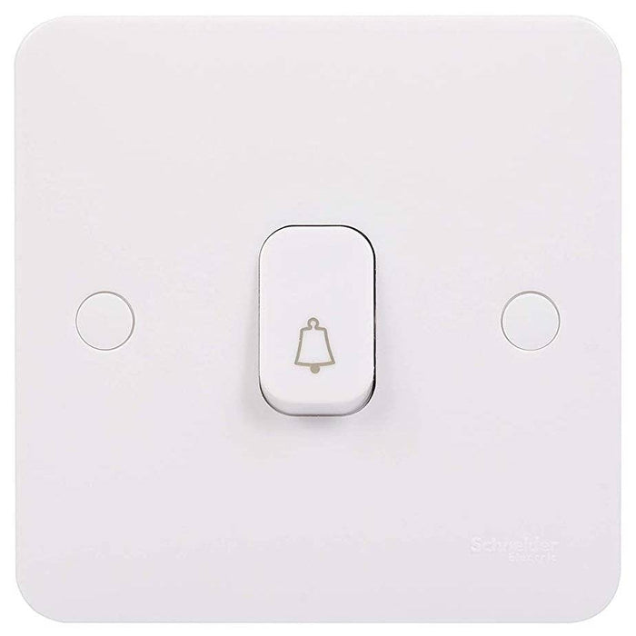 Schneider Lisse White 1G 2W Retractive BELL Switch GGBL1012RB