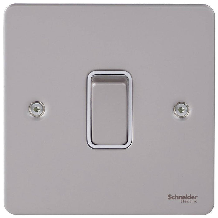 Schneider Ultimate Flat Plate Pearl Nickel 1G Retractive Switch GU1212RWPN